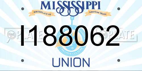 I188062 Mississippi License Plate