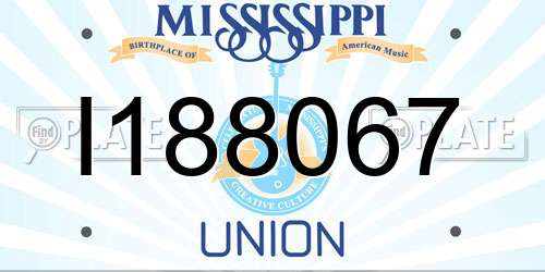 I188067 Mississippi License Plate