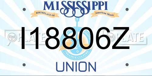 I18806Z Mississippi License Plate