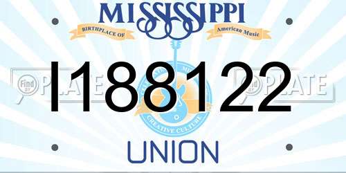 I188122 Mississippi License Plate