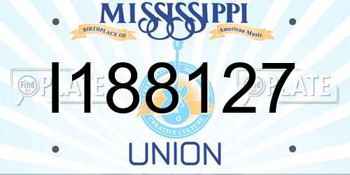 I188127 Mississippi License Plate