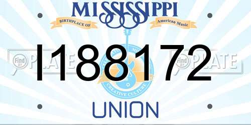 I188172 Mississippi License Plate