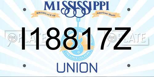 I18817Z Mississippi License Plate