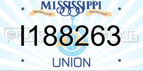 I188263 Mississippi License Plate