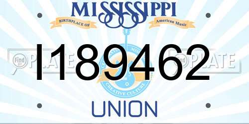 I189462 Mississippi License Plate