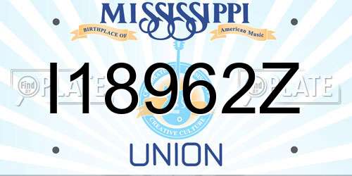 I18962Z Mississippi License Plate