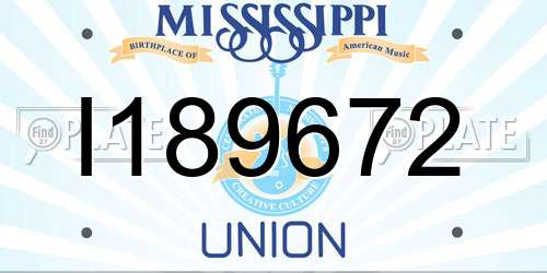 I189672 Mississippi License Plate