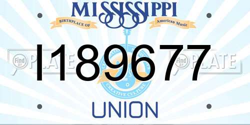 I189677 Mississippi License Plate