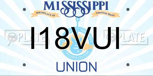 I18VUI Mississippi License Plate