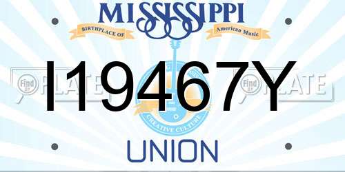 I19467Y Mississippi License Plate