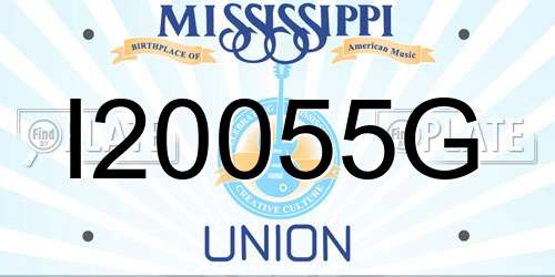 I20055G Mississippi License Plate