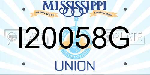 I20058G Mississippi License Plate