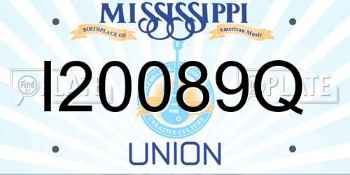 I20089Q Mississippi License Plate