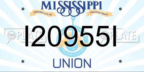 I20955I Mississippi License Plate