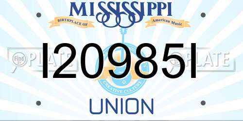 I20985I Mississippi License Plate