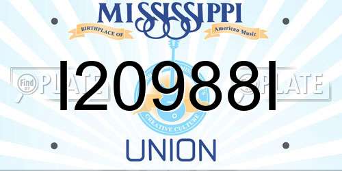 I20988I Mississippi License Plate