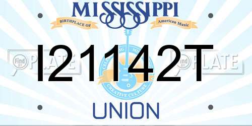 I21142T Mississippi License Plate