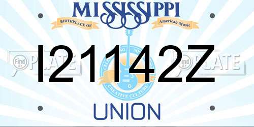 I21142Z Mississippi License Plate