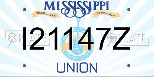 I21147Z Mississippi License Plate