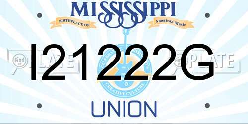 I21222G Mississippi License Plate