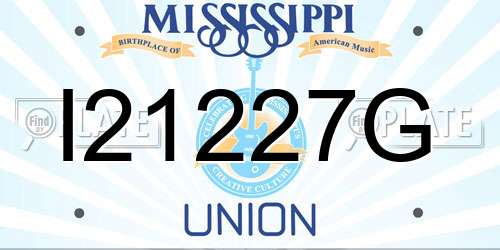 I21227G Mississippi License Plate