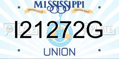 I21272G Mississippi License Plate