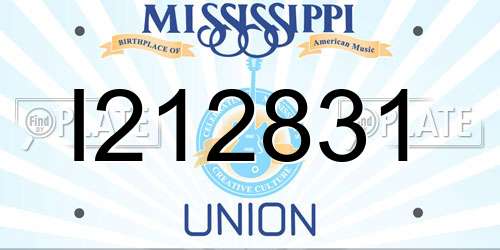 I212831 Mississippi License Plate