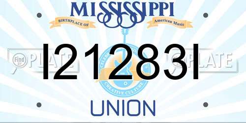 I21283I Mississippi License Plate