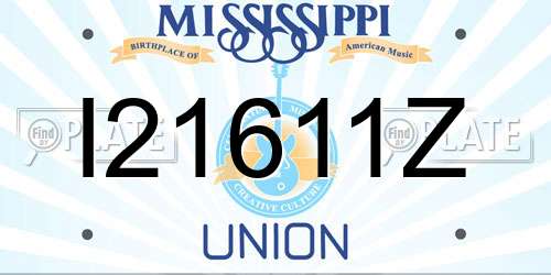 I21611Z Mississippi License Plate