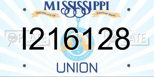 I216128 Mississippi License Plate