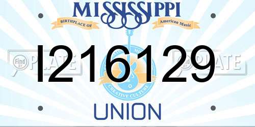 I216129 Mississippi License Plate