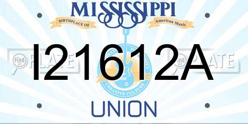 I21612A Mississippi License Plate