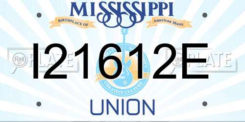 I21612E Mississippi License Plate