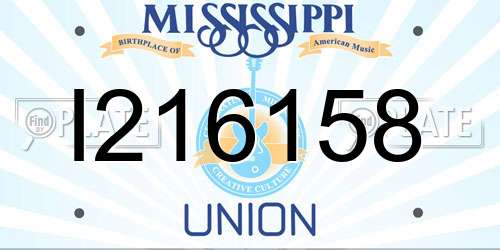 I216158 Mississippi License Plate
