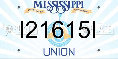 I21615I Mississippi License Plate