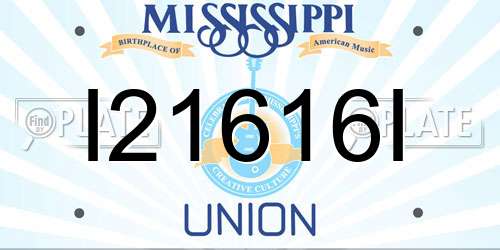I21616I Mississippi License Plate