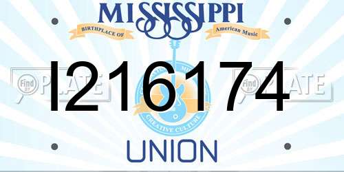 I216174 Mississippi License Plate