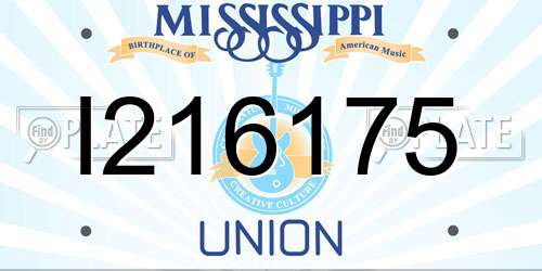 I216175 Mississippi License Plate