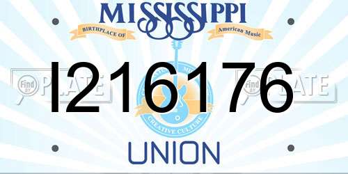 I216176 Mississippi License Plate