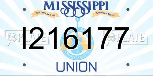 I216177 Mississippi License Plate