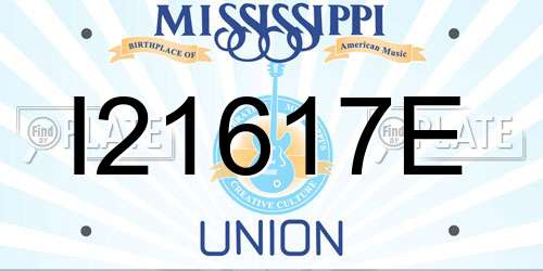 I21617E Mississippi License Plate