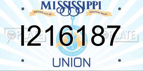 I216187 Mississippi License Plate