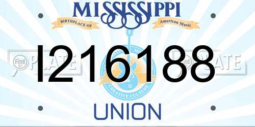 I216188 Mississippi License Plate