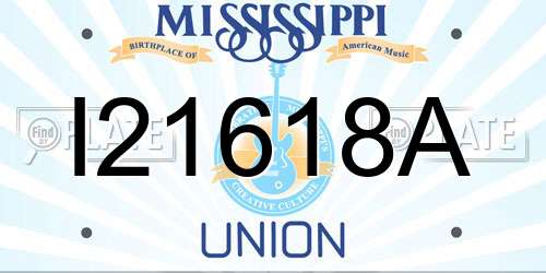 I21618A Mississippi License Plate