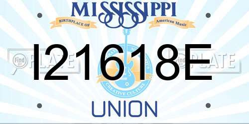 I21618E Mississippi License Plate