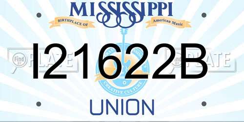 I21622B Mississippi License Plate
