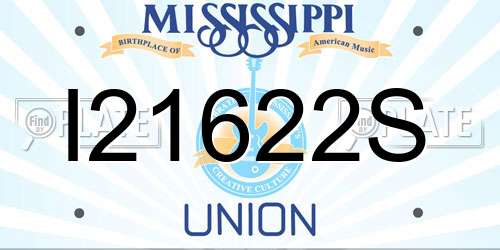 I21622S Mississippi License Plate