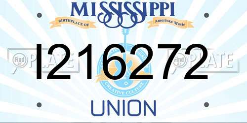 I216272 Mississippi License Plate