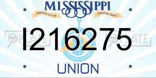I216275 Mississippi License Plate
