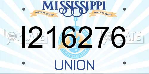 I216276 Mississippi License Plate